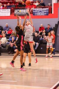 Submitted Freshman Liz Oliver shooting against Neosho County Community College